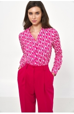 Zapinana na Guziki Bluzka we Wzory