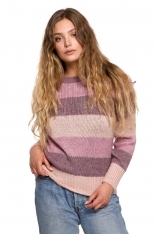 Ciepły Sweter w Bloki Kolorystyczne - Model 3