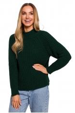 Klasyczny Sweter z Półgolfem - Zielony