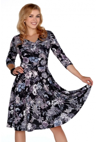 Zwiewna Kopertowa Sukienka w Kwiaty