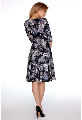 Zwiewna Kopertowa Sukienka w Kwiaty