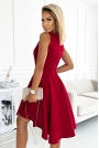 Kopertowa Sukienka z Dekoltem na Plecach - Czerwona