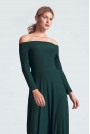 Maxi Sukienka Odsłaniająca Ramiona - Zielona
