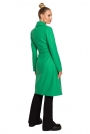 Klasyczny Płaszcz bez Zapięcia z Paskiem - Zielony