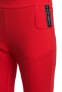 Dresowe Spodnie z Rozciętą Nogawką - Czerwone
