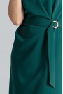 Zielona Kopertowa Sukienka z Paskiem