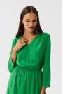 Zielona Szyfonowa Sukienka z Warstwami