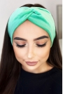 Welurowa Opaska na Głowę - Jasnozielona