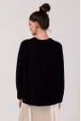 Sweter Oversize z Nietoperzowym Rękawem - Czarny