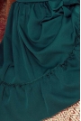 Zielona Zwiewna Kobieca Sukienka z Falbankami