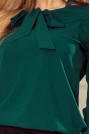 Zielona Bluzka Elegancka z Wiązaną Szarfą
