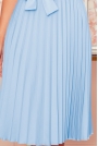 Elegancka Sukienka z Plisowanym Dołem - Jasny Błękit