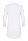 Biała Koszula -Tunika Zapinana Na Zatrzaski