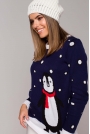 Świąteczny Sweterek z Pingwinem