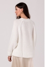 Sweter Oversize z Nietoperzowym Rękawem - Biały