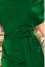 Zielona Asymetryczna Sukienka z Paskiem
