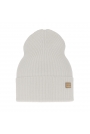 Czapka damska wiosenno - zimowa 100% wełniana merino Sophie - Biała
