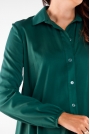 Elegancka Koszula z Dłuższym Tyłem - Zielona