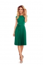 Elegancka Sukienka z Plisowanym Dołem - Zielona