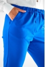 Casualowe Spodnie ze Ściągaczem - Niebieskie