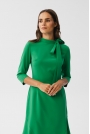 Zielona Sukienka z Wiązaniem przy Szyi