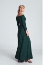 Maxi Sukienka Odsłaniająca Ramiona - Zielona