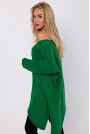 Asymetryczny Sweter Oversize - Szmaragdowy