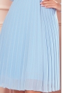 Kopertowa Sukienka z Plisowanym Dołem - Błękitna
