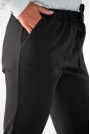 Casualowe Spodnie ze Ściągaczem - Czarne