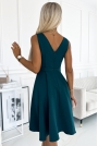 Zielona Asymetryczna Sukienka z Kopertowym Dekoltem
