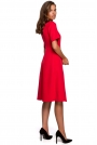Sukienka z Kopertowym Dołem - Czerwona